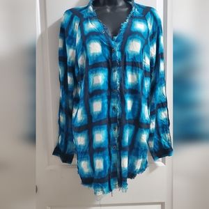 Super Comfy Cato Plaid Blouse size L